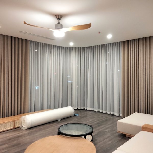 Rèm Vải 2 Lớp Màu Nâu RV69